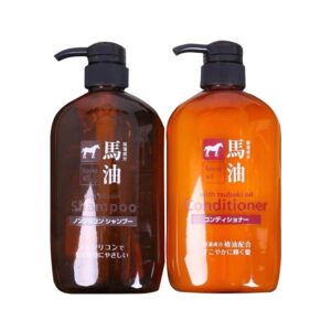 Bộ dầu gội xả mỡ ngựa Nhật Hokkaido Horse Oil