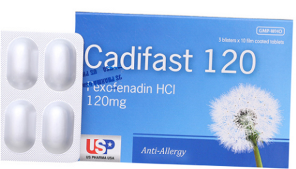 Cadifast 120 hộp 1 vỉ x 10 viên nén