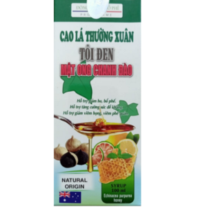 Cao lá thường xuân tỏi đen mật ong chanh đào 100ml