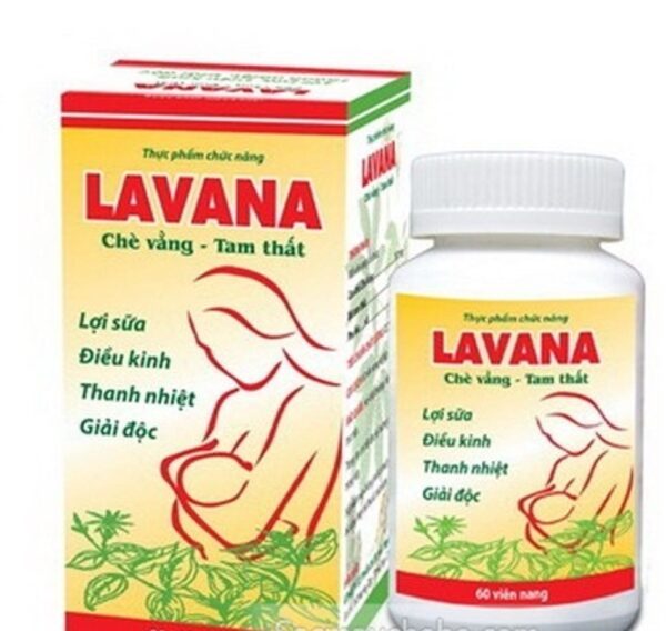 Chè vằng lợi sữa Lavana hộp 60 viên