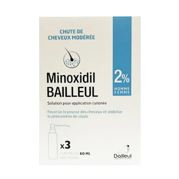 Combo 3 chai xịt hỗ trợ mọc tóc Minoxidil Bailleul Pháp