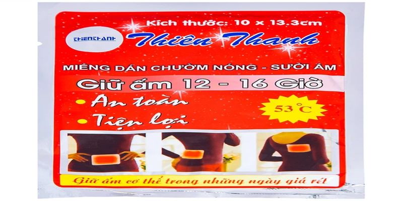 Dùng miếng dán sưởi ấm Thiên Thanh để giảm đau lạnh bụng