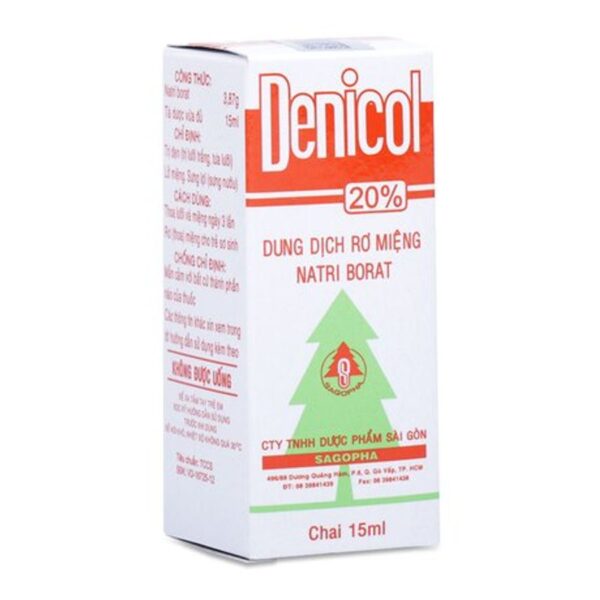 Dung dịch rơ miệng Natri Borat Denicol (15ml)