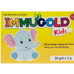 Gói uống Immugold Kid hỗ trợ tăng đề kháng, giúp bé ăn ngon