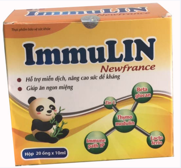 ImmuLin Newfrance hỗ trợ tăng cường sức đề kháng hộp 20 ống