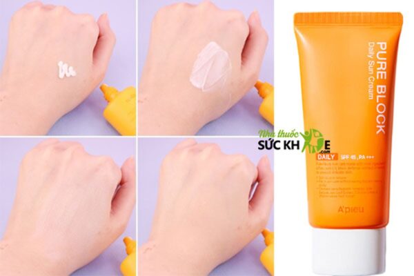 Kem chống nắng Apieu Pure Block Natural Daily Suncream SPF45