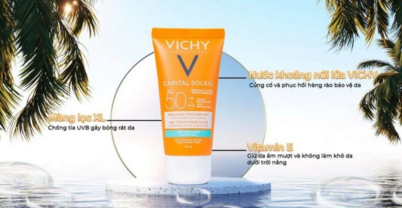 Vichy Capital Soleil Dry Touch Face Fluid