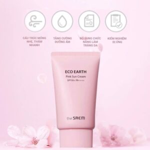 Kem chống nắng The Saem Eco Earth Pink Sun Cream EX SPF 50+