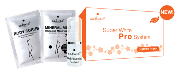 Kem tắm trắng Sakura Super White Pro System 7 trong 1