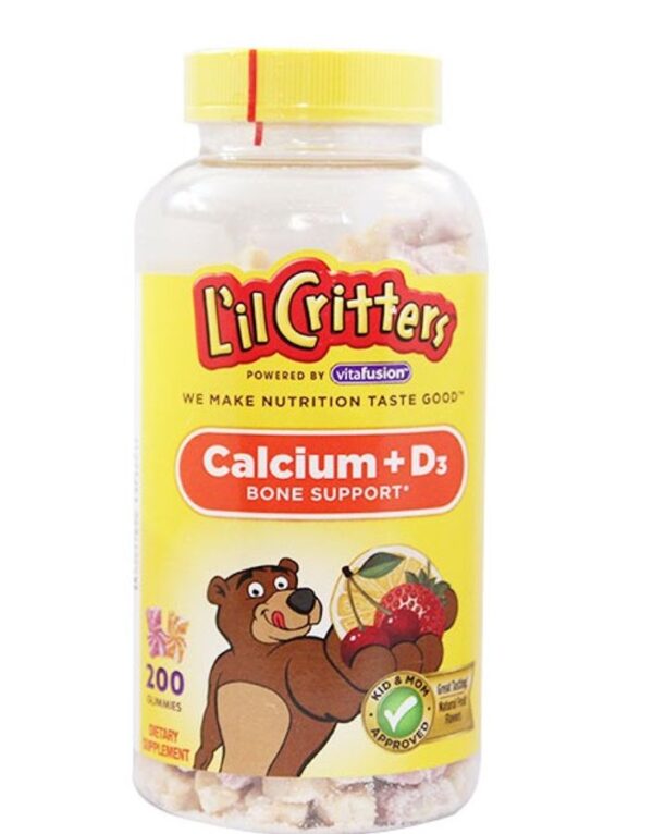 Kẹo dẻo L'il Critters bổ sung Canxi và Vitamin D3