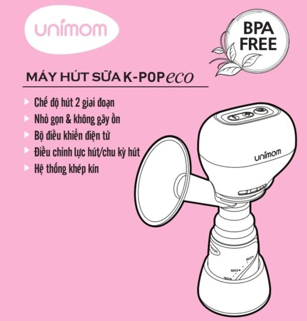 Máy hút sữa Unimom KPop Eco UM871104 bằng điện