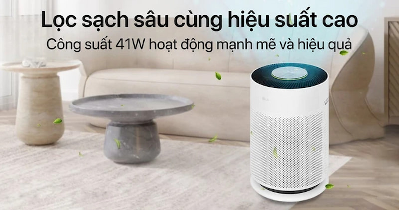 LG PuriCare 360 Hit AS60GHWG0 41W tiết kiệm điện hiệu quả