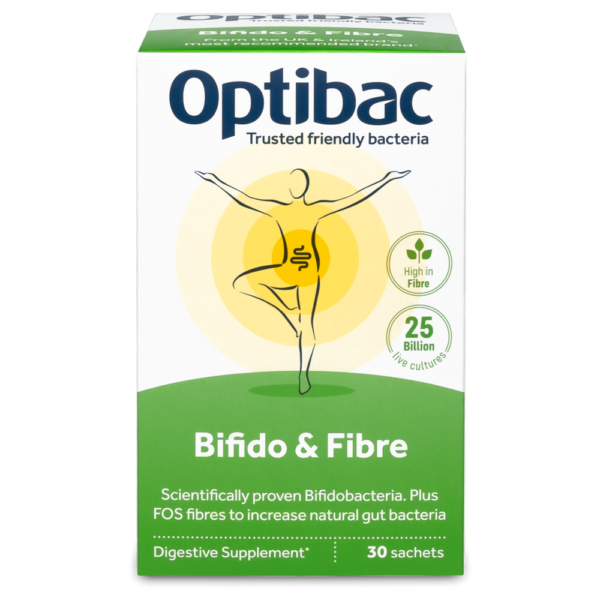 Men vi sinh hỗ trợ cải thiện táo bón Optibac  Bifido & Fibre của Anh