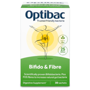 Men vi sinh hỗ trợ cải thiện táo bón Optibac  Bifido & Fibre của Anh