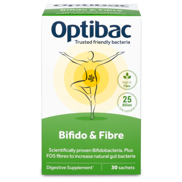 Men vi sinh hỗ trợ cải thiện táo bón Optibac  Bifido & Fibre của Anh