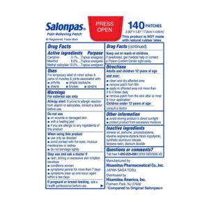 Miếng dán hỗ trợ giảm đau Salonpas Pain Relieving Patch