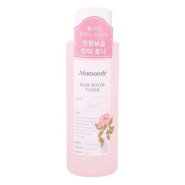 Nước Hoa Hồng Mamonde Rose Water Toner hỗ trợ cấp ẩm, mịn da