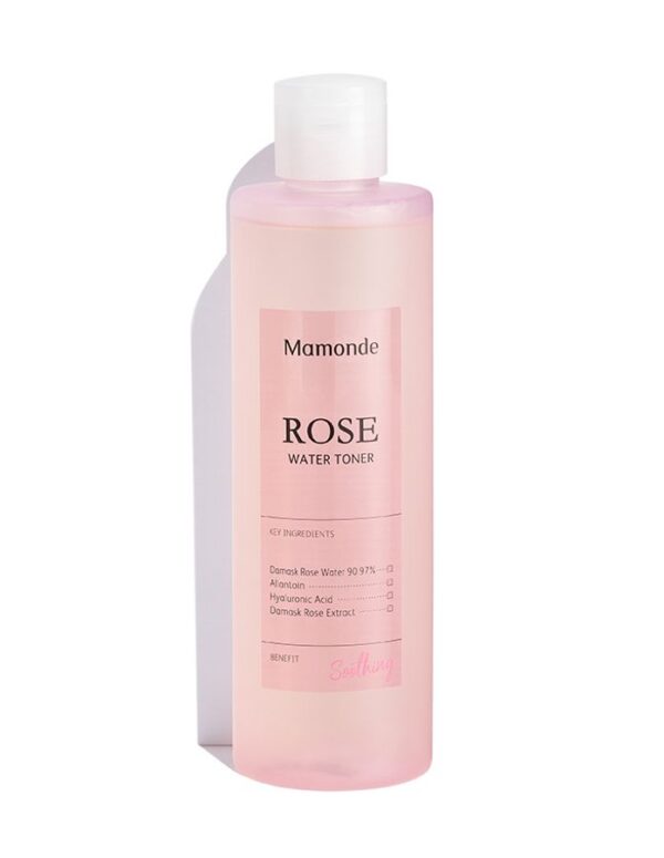 Nước Hoa Hồng Mamonde Rose Water Toner hỗ trợ cấp ẩm, mịn da