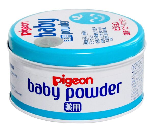 Phấn rôm Pigeon Baby Power màu xanh của Nhật 150g