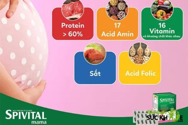 Spivital mama - Tảo thưc vật bổ sung dinh dưỡng cho bà bầu