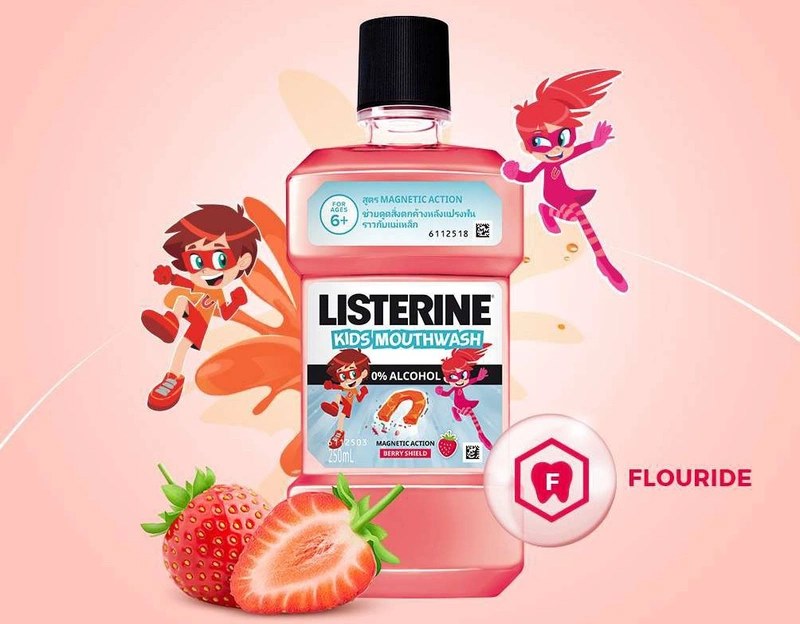 Listerine Kids Mouthwash chăm sóc toàn diện răng miệng trẻ