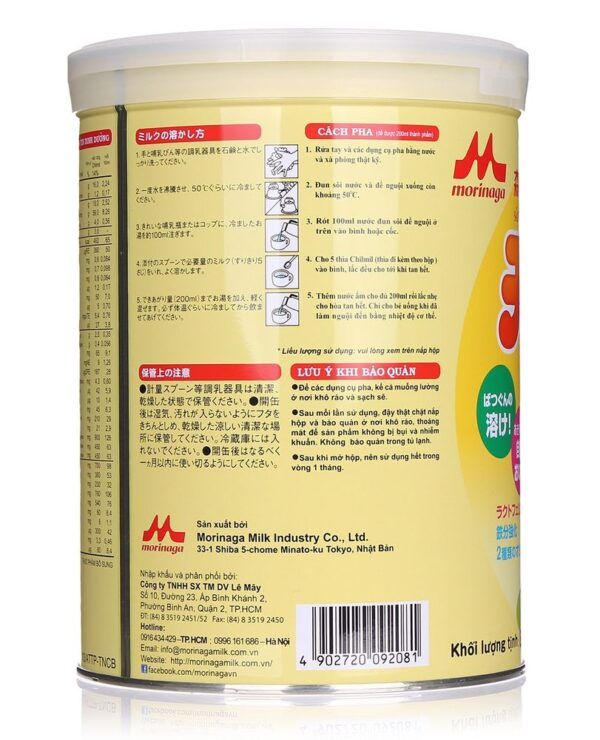 Sữa Morinaga số 2 hộp 850g (6 - 36 tháng tuổi )