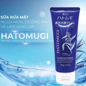 Sữa rửa mặt hỗ trợ ngừa mụn Hatomugi The Medicated Facial Foam