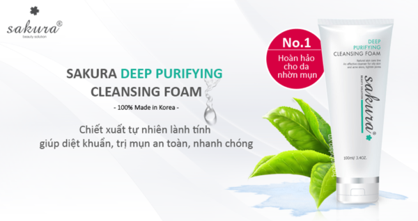 Sữa rửa mặt trị mụn Sakura Deep Purifying Cleansing Foam