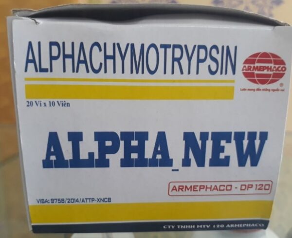 Thuốc Alphachymotrypsin Alpha New vỉ 10 viên