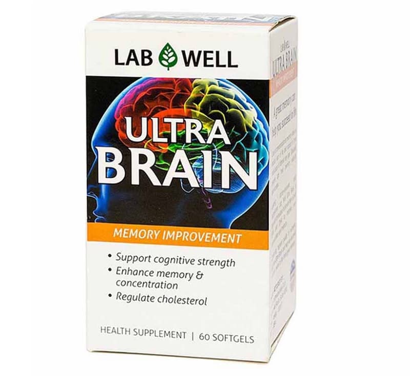 Thuốc tăng cường trí nhớ Ultra Brain Lab Well hỗ trợ bổ sung DHA, EPA 