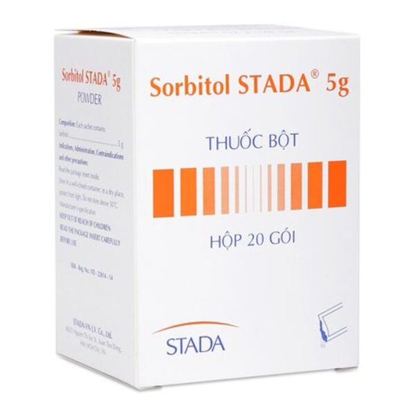 Thuốc chỉ định trị chứng khó tiêu- táo bón Sorbitol Stada