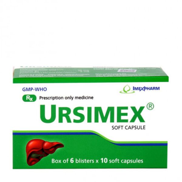 Thuốc điều trị bệnh gan Ursimex ( 6 vỉ x 10 viên/ hộp)