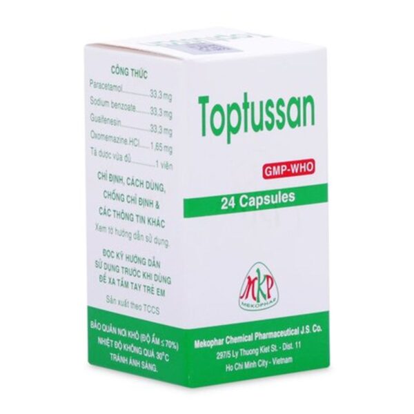 Thuốc điều trị Ho khan- Ho về đêm Toptussan (24 viên)