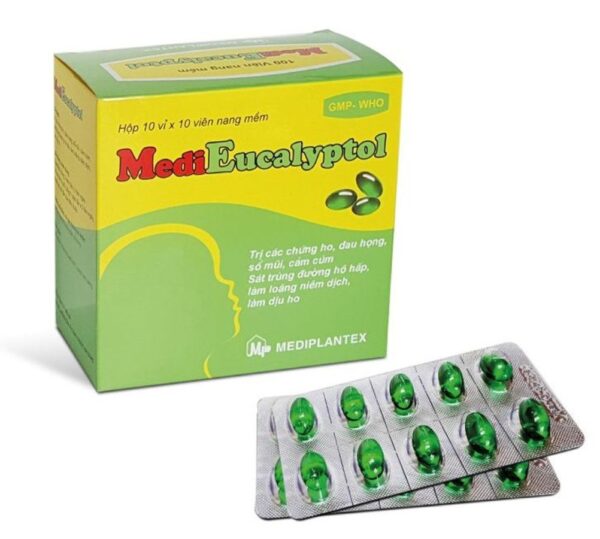 Thuốc điều trị ho Medi Eucalyptol ( 10 vỉ x 10 viên/ hộp)