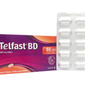 Thuốc điều trị viêm mũi dị ứng, nổi mề đay Telfast BD 60mg