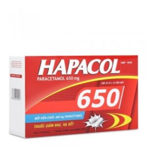 Thuốc giảm đau và hạ sốt Hapacol 650 hộp 10 vỉ