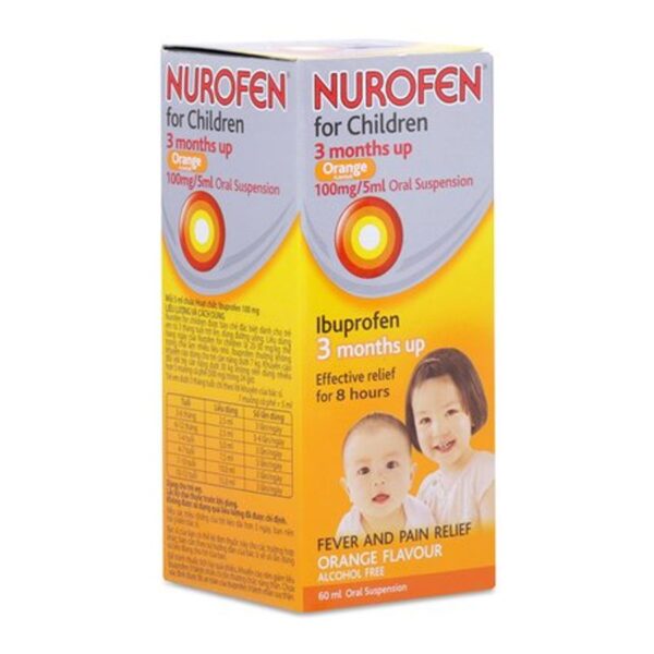 Thuốc hạ sốt giảm đau cho trẻ em Nurofen For Children Orange