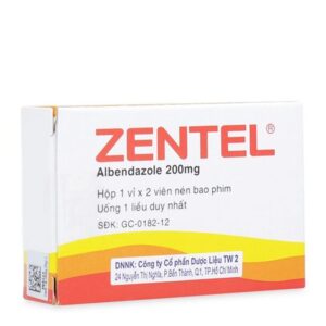 Thuốc tẩy giun sán Zentel 200mg ( 2 viên/ hộp)