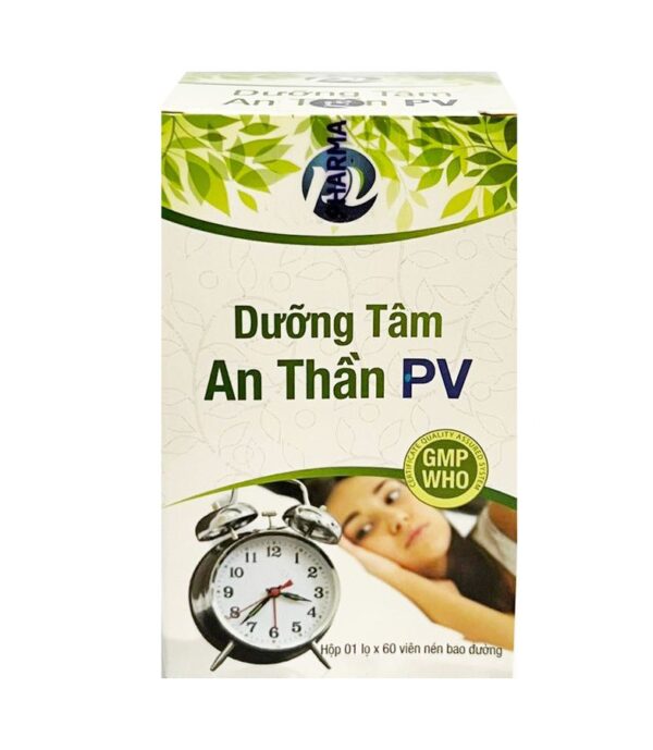 Thuốc thảo dược dưỡng tâm an thần Pv (Hộp 60 viên)