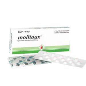 Thuốc trị ho- long đờm Molitoux 50mg (2 vỉ x 15 viên/ hộp)