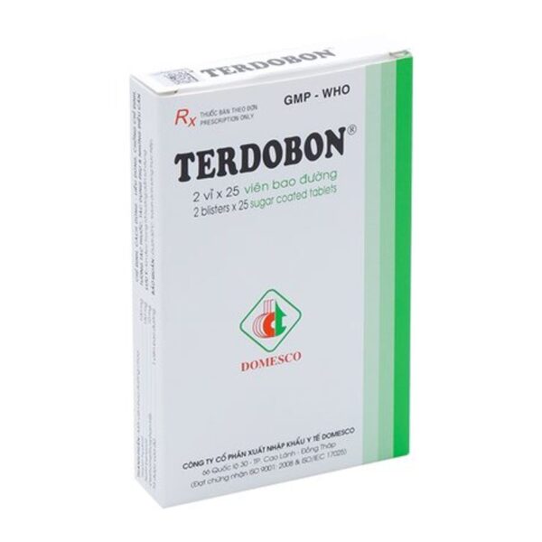 Thuốc trị ho và dịch tiết phế quản Terdobon(2 vỉ x 35 viên)