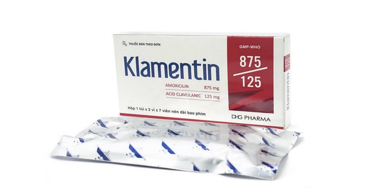 Klamentin 875/125, một dạng của thuốc kháng sinh thuộc nhóm penicillin