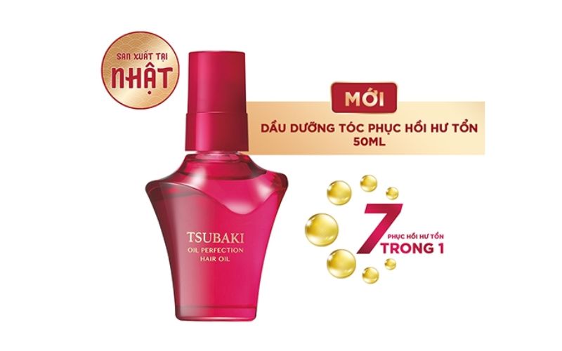 Tinh dầu Tsubaki 50ml Oil Perfection Hair Oil 7 trong 1