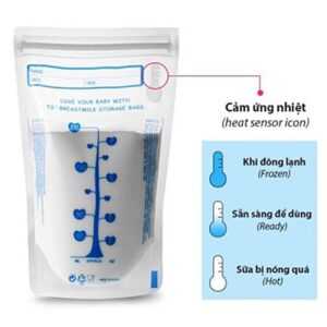 Túi trữ sữa Unimom cảm ứng nhiệt 210ml