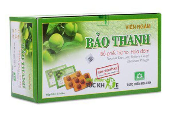 Viên ngậm bổ phế trừ ho Bảo Thanh (20 vỉ x 5 viên/hộp)