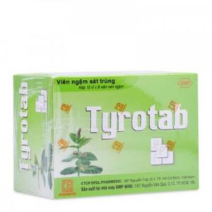 Viên ngậm sát trùng Tyrotab ( 10 vỉ x 8 viên/hộp)