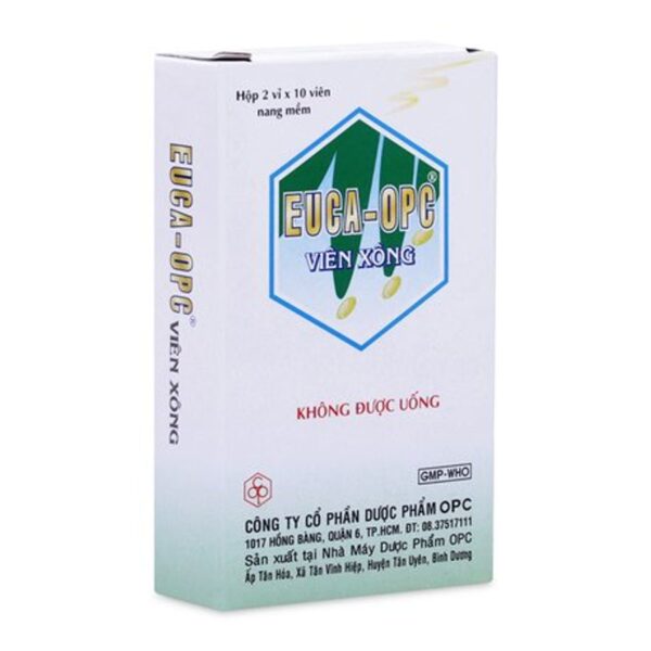 Viên xông trị cảm mạo euca- opc (2 vỉ x 10 viên)