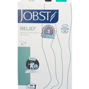 Vớ y khoa đùi Jobst Relief hỗ trợ giãn tĩnh mạch màu da, không silicon