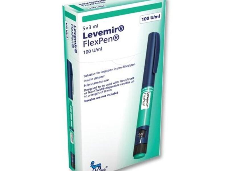 Insulin detemir là một loại insulin nền có tác dụng kéo dài từ 18 - 23 giờ