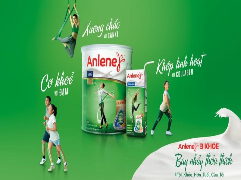 Sữa Anlene là sản phẩm rất được người 40 tuổi trở lên ưu tiên lựa chọn